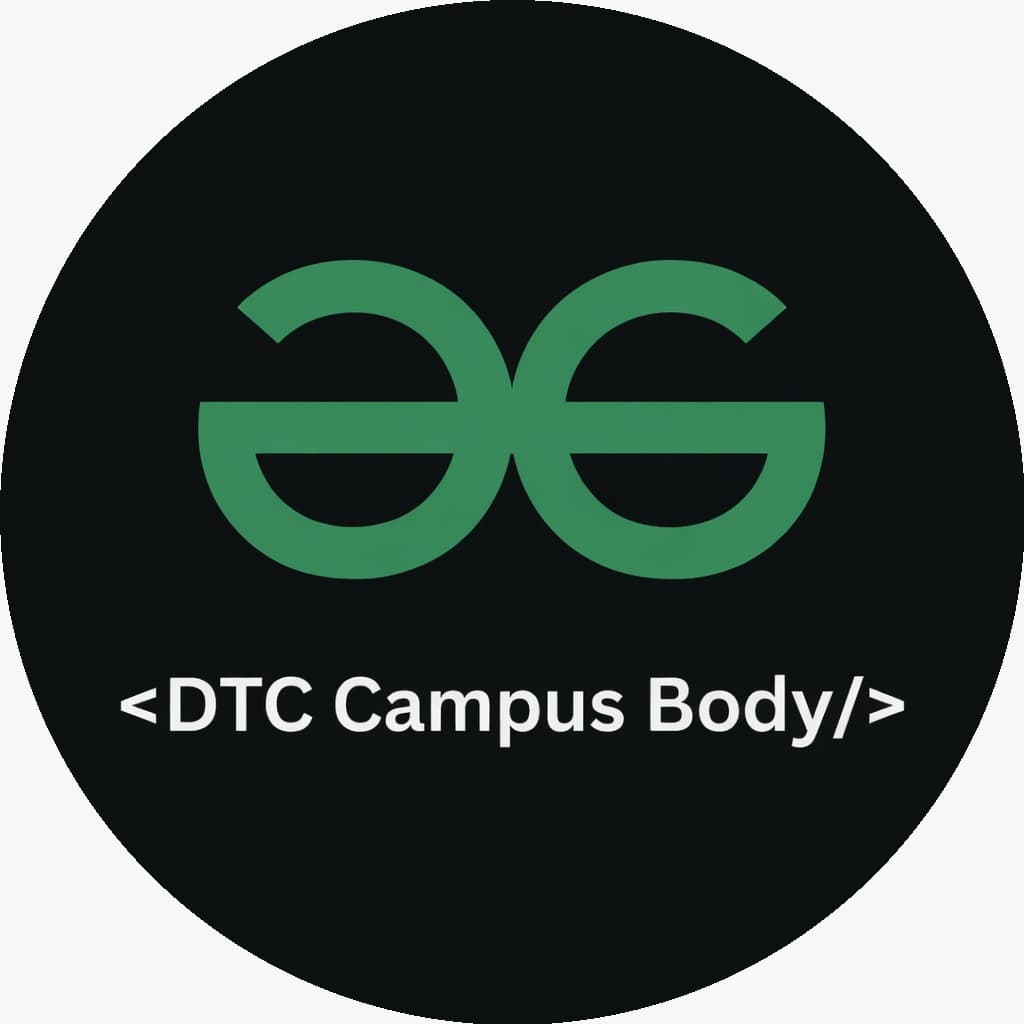 GFG <DTC Campus Body/> Logo